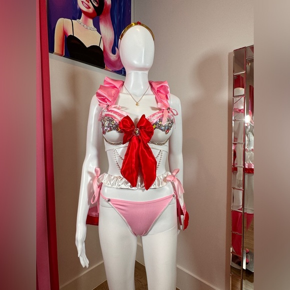 Sailor Moon Chibiusa Cosplay Sexy Costume Bra 5 Piece Set - Picture 10 of 13